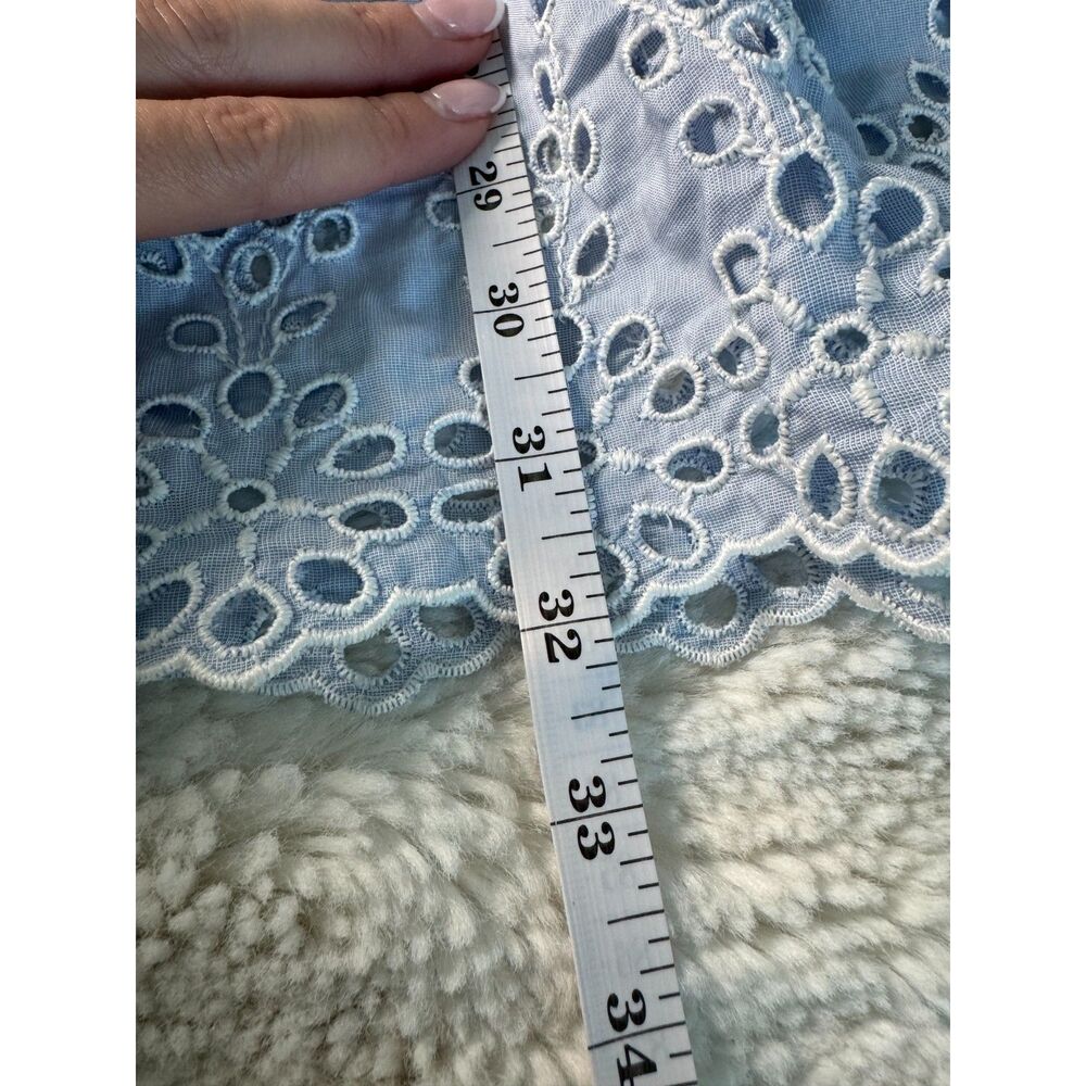 Zara NWT Blue Eyelet Dress - Picture 3 of 4